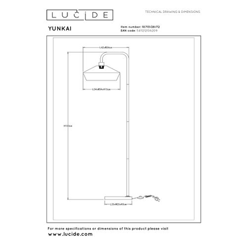 Yunkai Lampadaire - Naturel - 1xe27