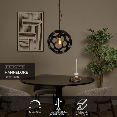 Hannelore Suspension - Noir - 1xe27