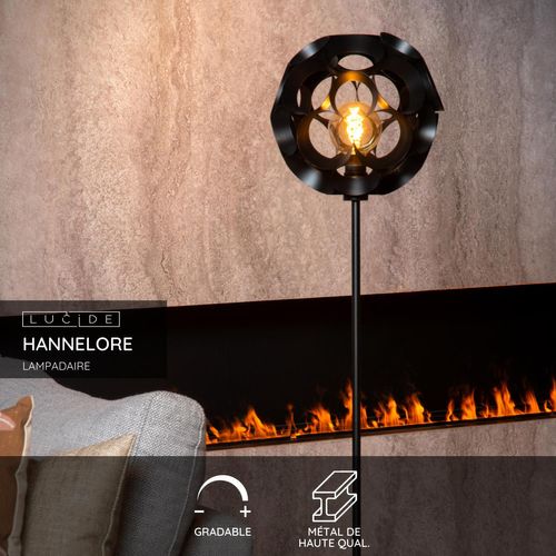 Hannelore Lampadaire - Noir - 1xe27