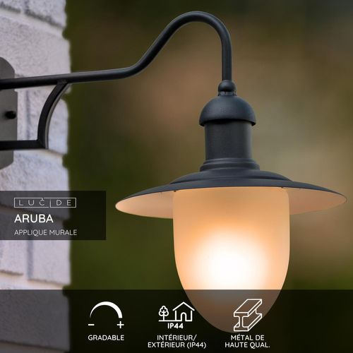 Aruba Applique Murale - Noir - 1xe27