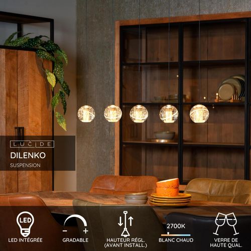 Dilenko Suspension - Or Mat / Laiton - LED Intégré