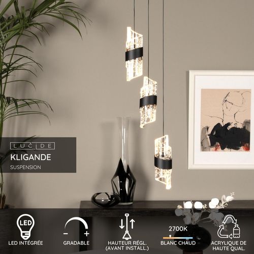 Kligande Suspension - Noir - LED Intégré