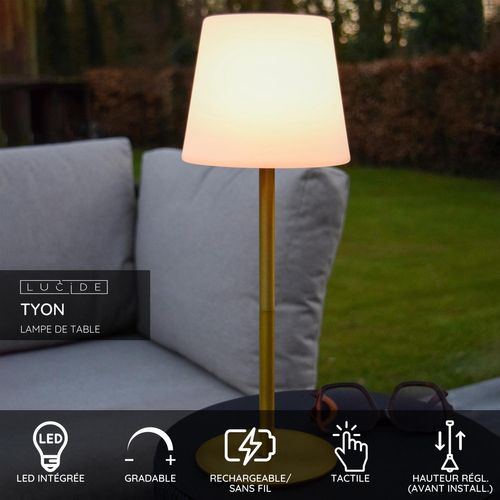 Tyon Lampe De Table - Or Mat / Laiton - LED Intégré