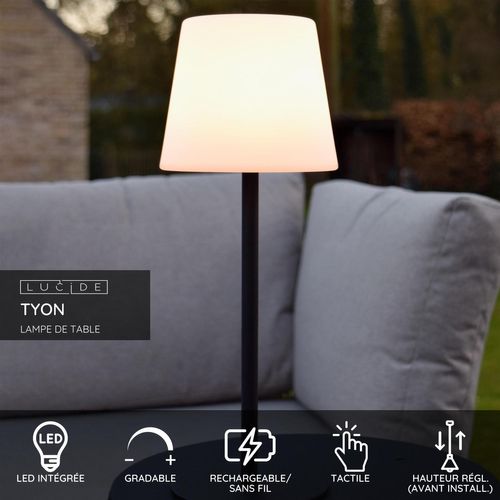 Tyon Lampe De Table - Noir - LED Intégré