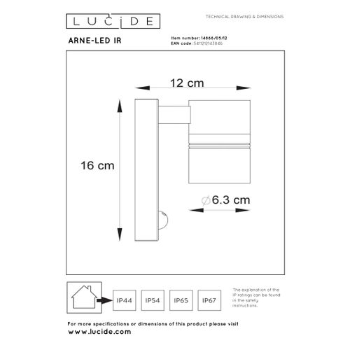 Arne-led Ir Spot Mural - Chrome Dépoli - 1xgu10