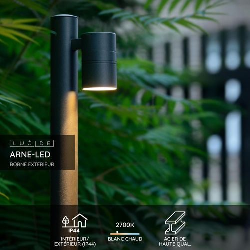 Arne-led Borne Extérieur - Noir - 1xgu10