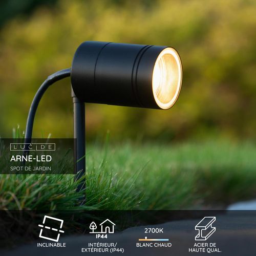 Arne-led Spot De Jardin - Noir - 1xgu10