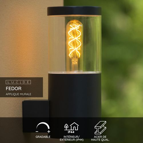 Fedor Applique Murale - Noir - 1xe27