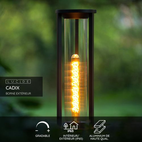 Cadix Borne Extérieur - Noir - 1xe27