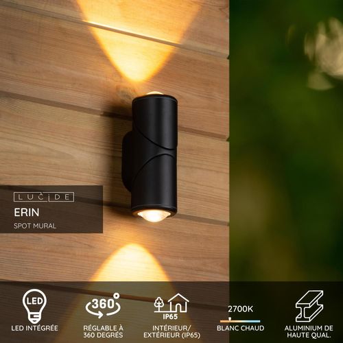 Erin Spot Mural - Noir - LED Intégré