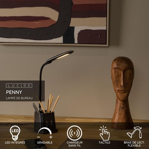 Penny Lampe De Bureau - Noir - LED Intégré