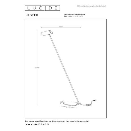 Hester Lampadaire / Lampe De Lecture - Anthracite - 1xgu10