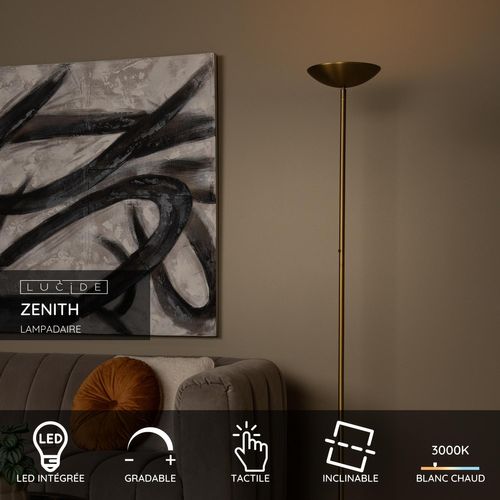Zenith Lampadaire - Or Mat / Laiton - LED Intégré