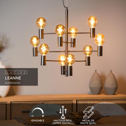Leanne Suspension - Noir - 10xe27