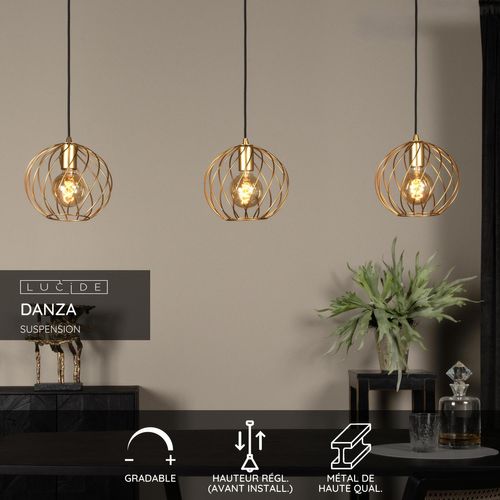 Danza Suspension - Or Mat / Laiton - 3xe27