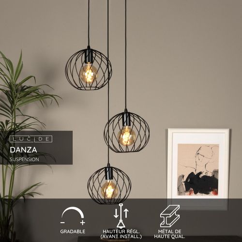 Danza Suspension - Noir - 3xe27