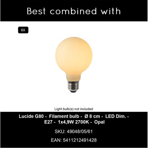 Lester Plafonnier - Or Mat / Laiton - 6xe27