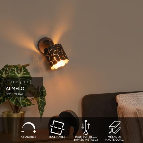 Almelo Spot Mural - Noir - 1xe14
