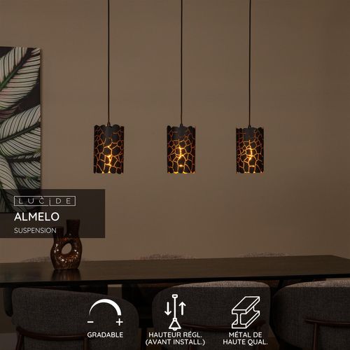 Almelo Suspension - Noir - 3xe27