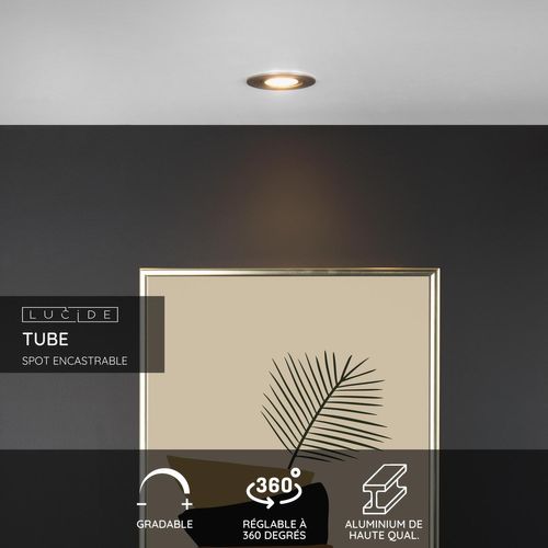 Tube Spot Encastrable - Chrome Dépoli - 1xgu10