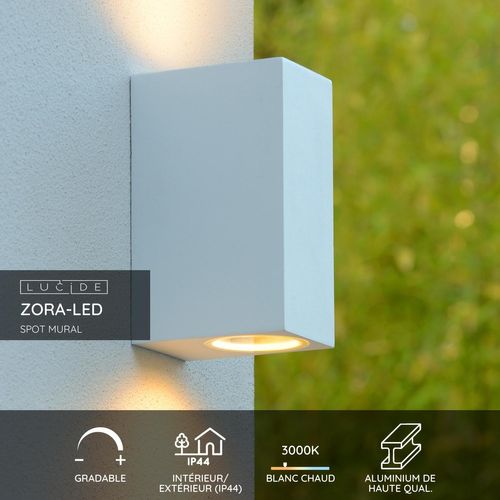 Zora-led Spot Mural - Blanc - 2xgu10