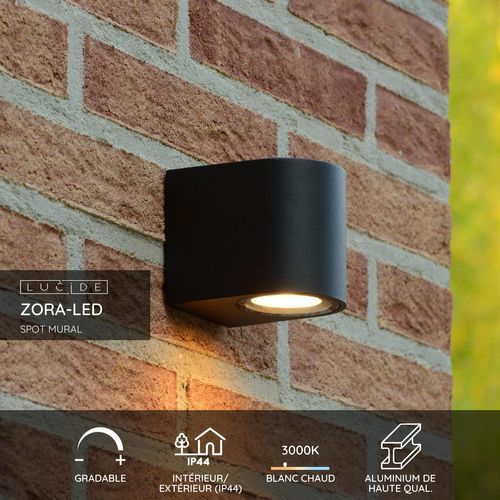 Zora-led Spot Mural - Noir - 1xgu10