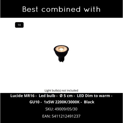 Embed Spot Encastrable - Noir - 1xgu10