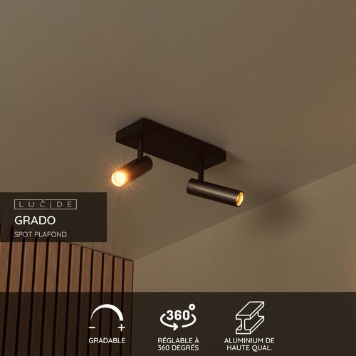 Grado Spot Plafond - Fer Gris - 2xgu10 (mr11)