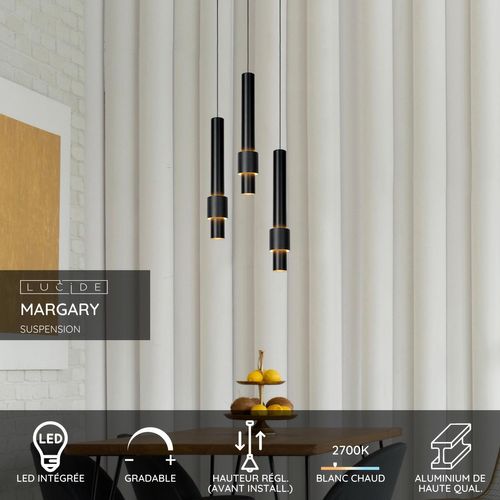 Margary Suspension - Noir - LED Intégré