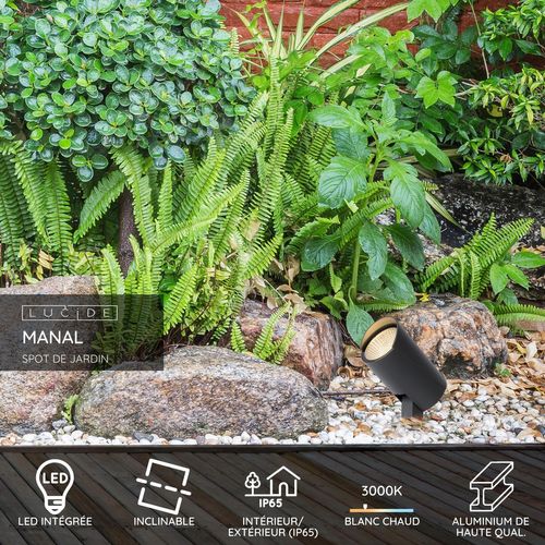 Manal Spot De Jardin - Anthracite - LED Intégré