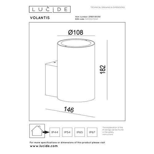 Volantis Spot Mural - Noir - 1xe27