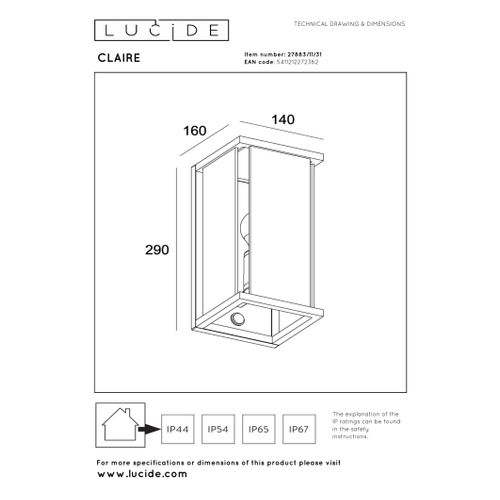 Claire Applique Murale - Blanc - 1xe27