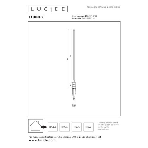 Lornex Spot De Jardin - Noir - LED Intégré