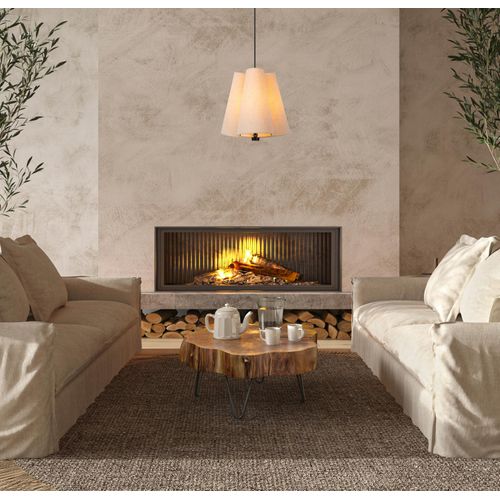 Gregory Suspension - Crème - 3xe27