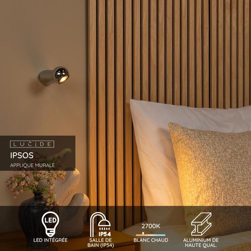 Ipsos Applique Murale - Chrome - LED Intégré