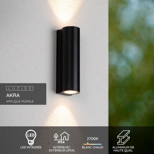 Akra Applique Murale - Noir - LED Intégré