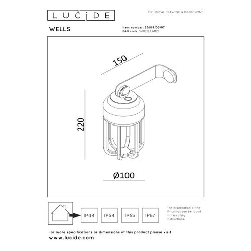 Wells Applique Murale - Rouille - LED Intégré
