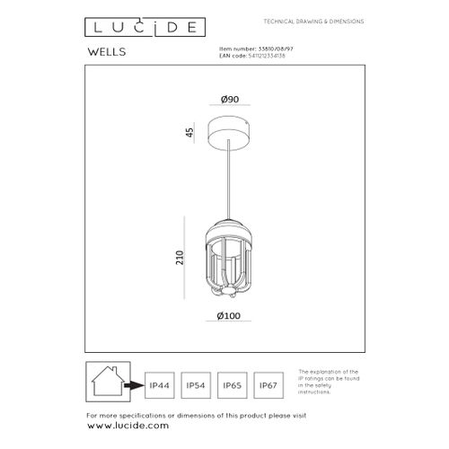 Wells Suspension - Rouille - LED Intégré