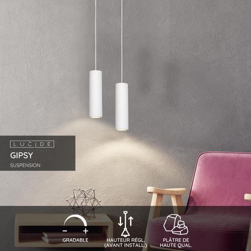 Gipsy Suspension - Blanc - 1xgu10