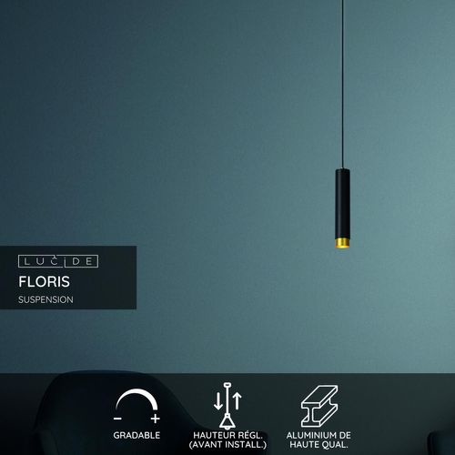 Floris Suspension - Noir - 1xgu10