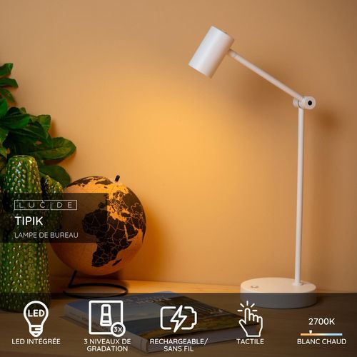 Tipik Lampe De Bureau - Blanc - LED Intégré