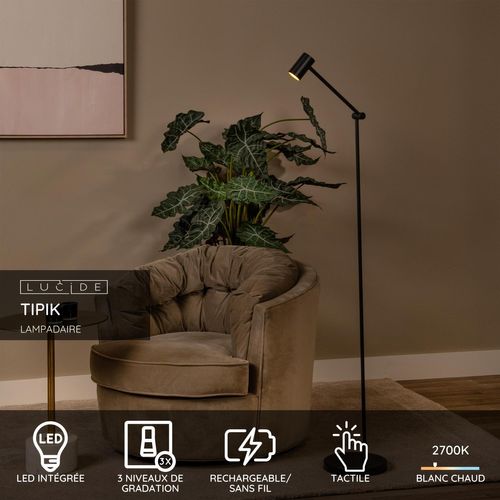 Tipik Lampadaire - Noir - LED Intégré