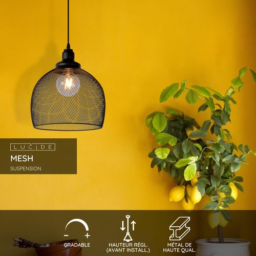 Mesh Suspension - Noir - 1xe27