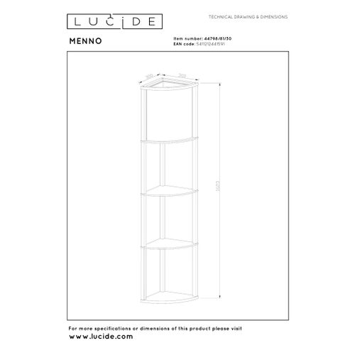 Menno Lampadaire - Noir - 1xe27