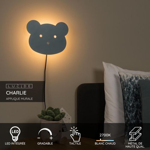 Charlie Applique Murale - Bleu - LED Intégré