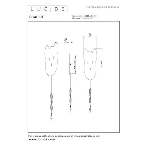 Charlie Applique Murale - Bleu - LED Intégré