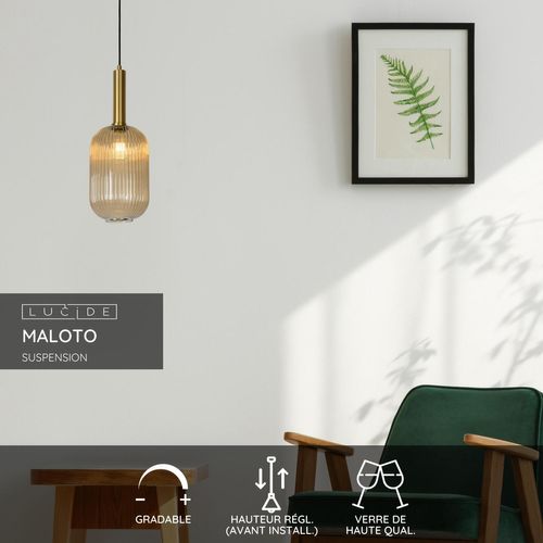 Maloto Suspension - Ambre - 1xe27