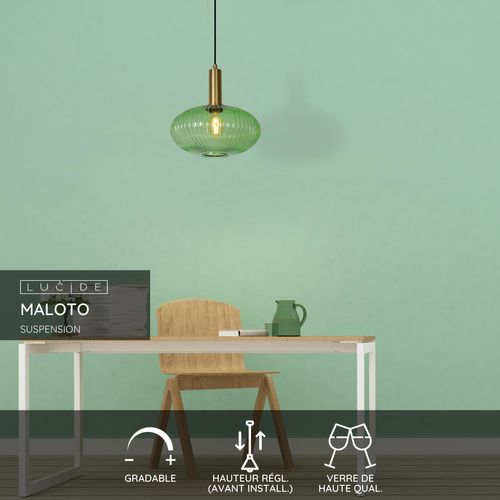 Maloto Suspension - Vert - 1xe27