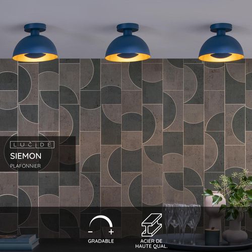 Siemon Plafonnier - Bleu - 1xe27