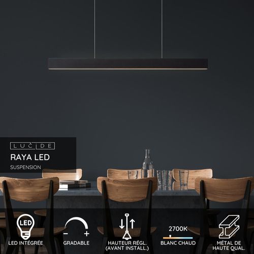 Raya LED Suspension - Noir - LED Intégré